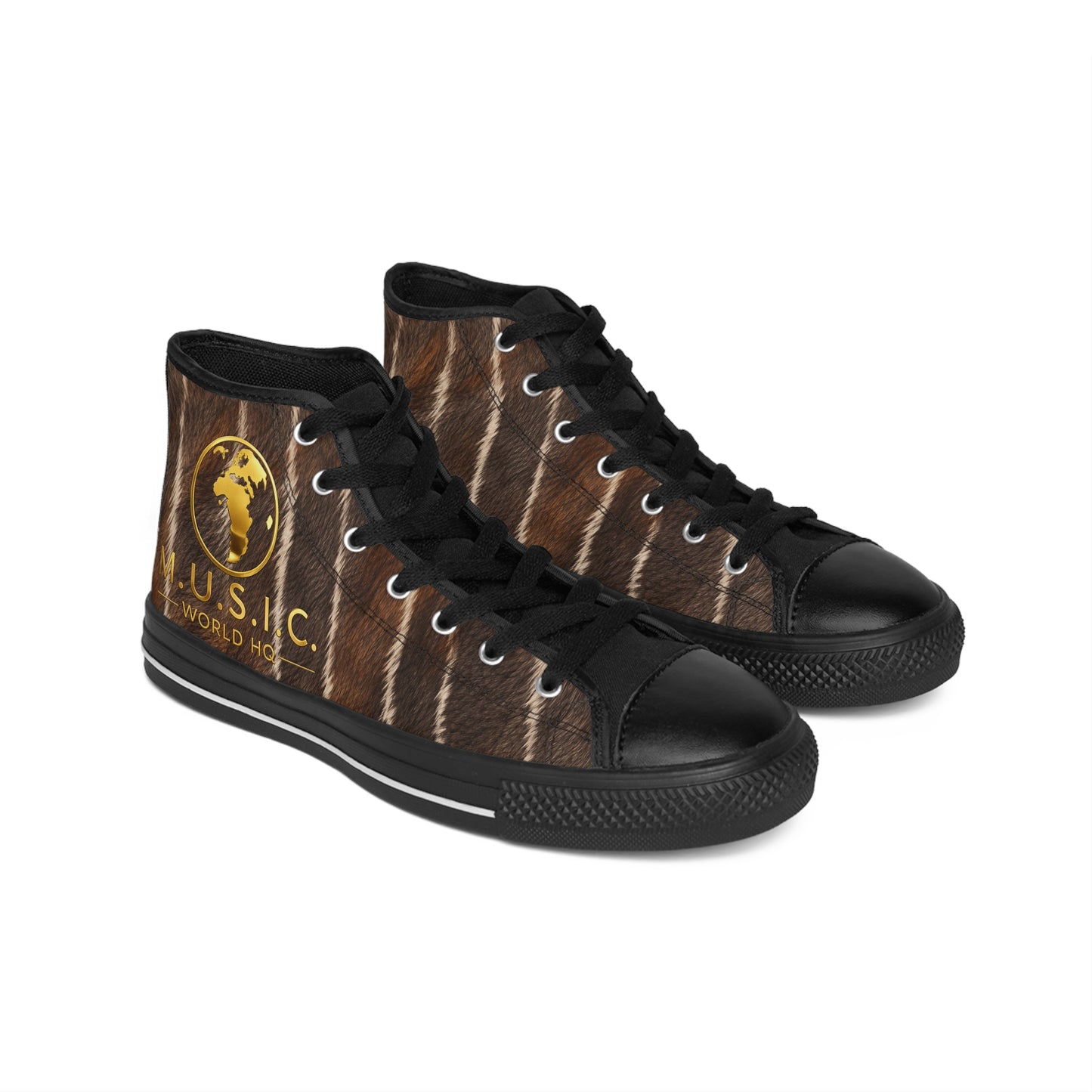 Wild by Design™ — Nyala Print High-Top Sneakers | Safari Heritage