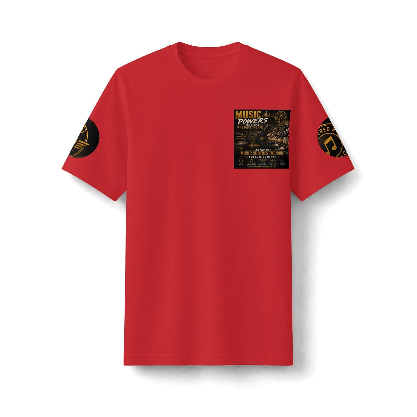 Postal Music — Music Powers the People — Heavyweight T-Shirt