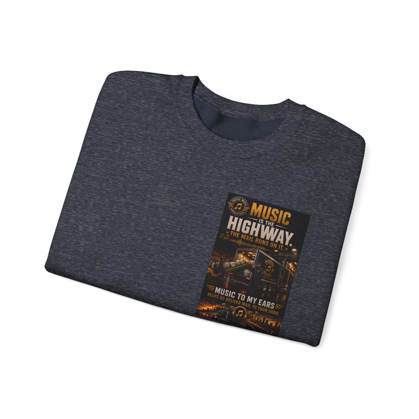 Postal Music — Music Is the Highway — Core Crewneck Sweatshirt
