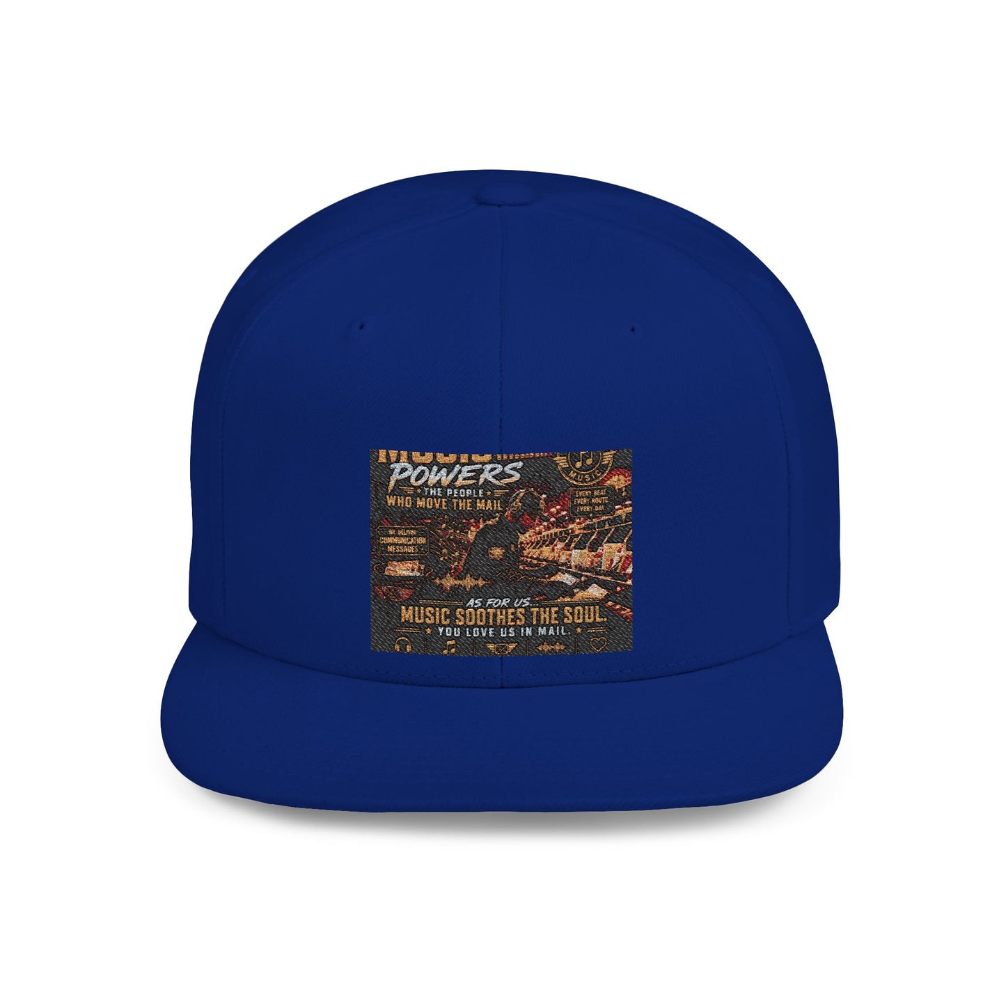 Postal Music — Music Powers the People — Flat-Bill Snapback