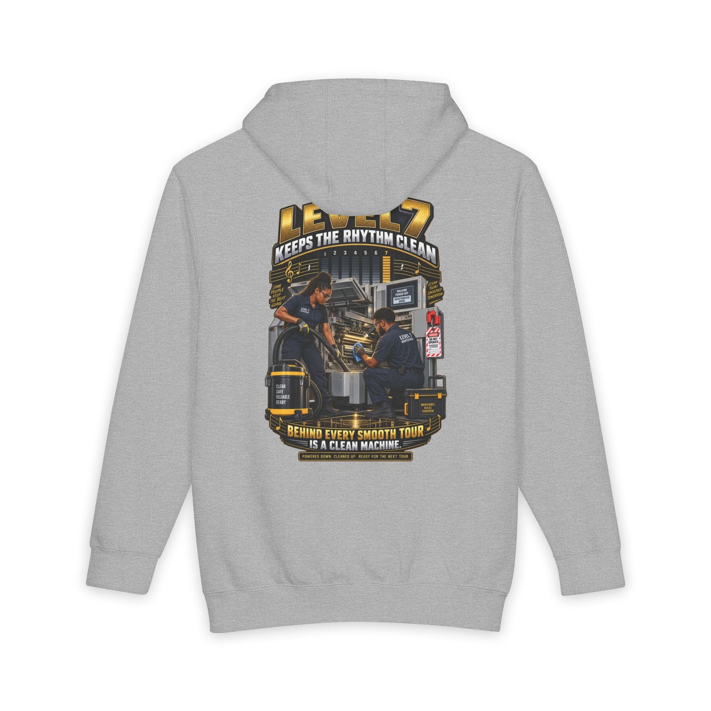 Postal Music - Level 7 Keeps the Rhythm Clean - Heavyweight Pullover Hoodie