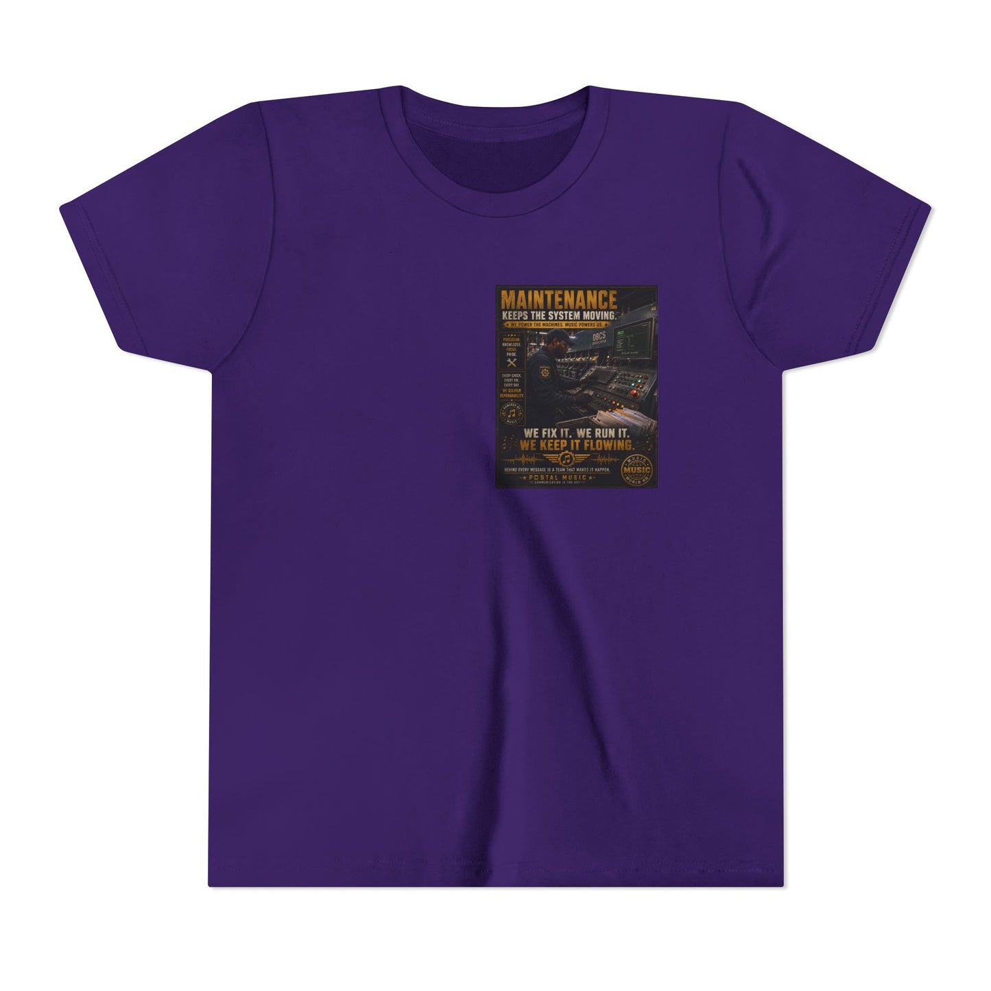 Postal Music — Maintenance Keeps the System Moving — Youth T-Shirt