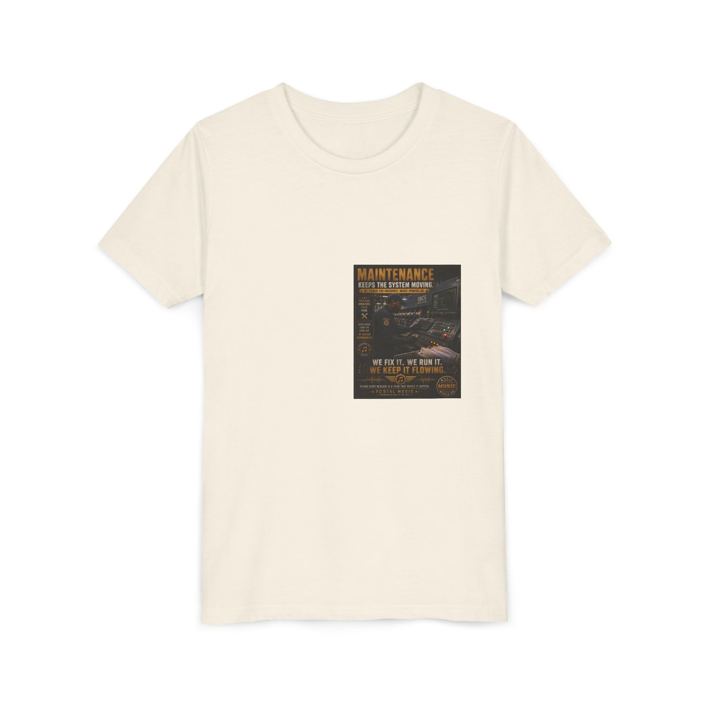 Postal Music — Maintenance Keeps the System Moving — Youth T-Shirt