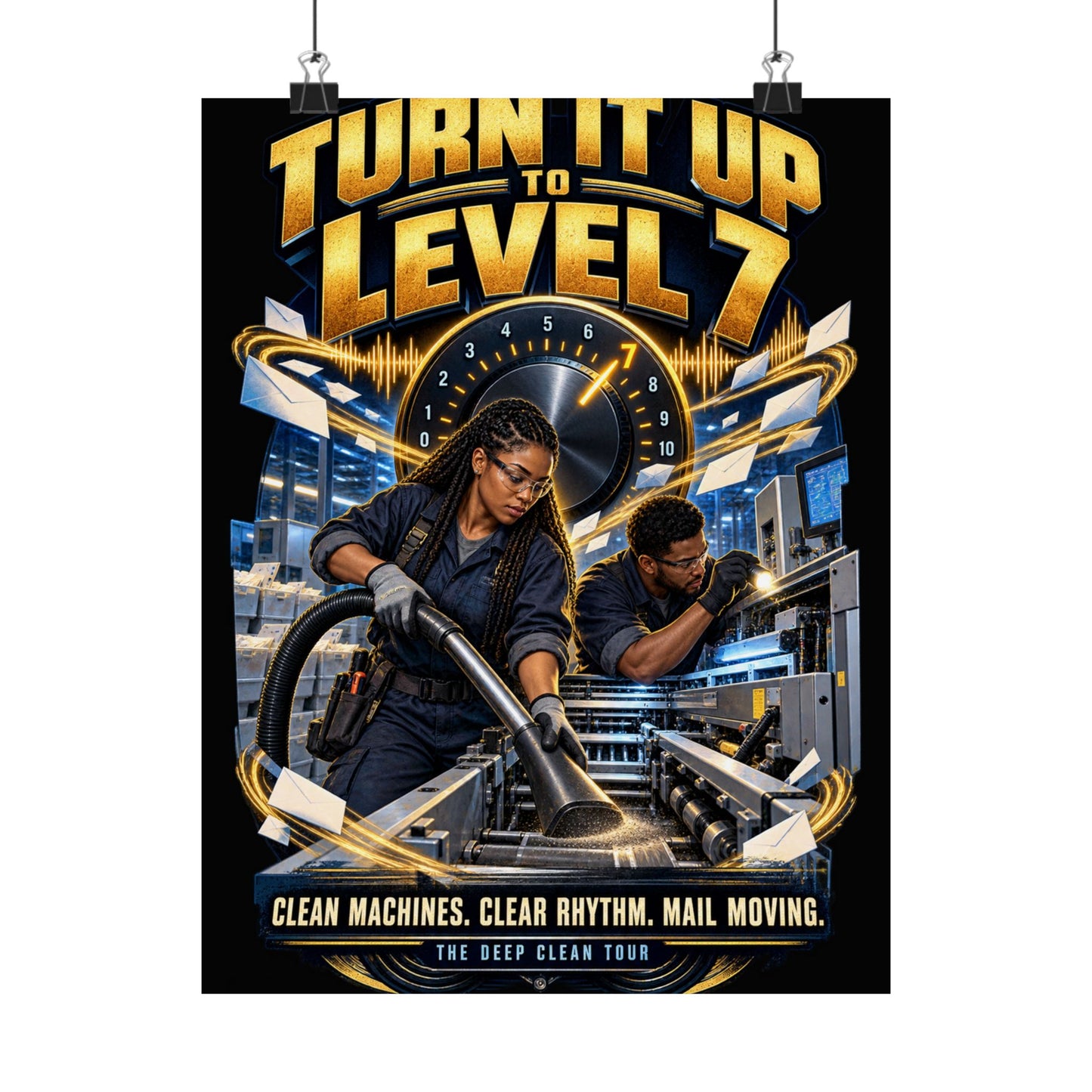 Postal Music - Turn It Up to Level 7 - Premium Matte Poster