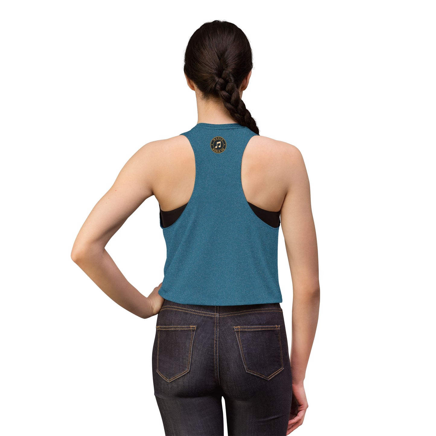 Postal Music - Turn It Up to Level 7 - Women's Crop T-Shirt