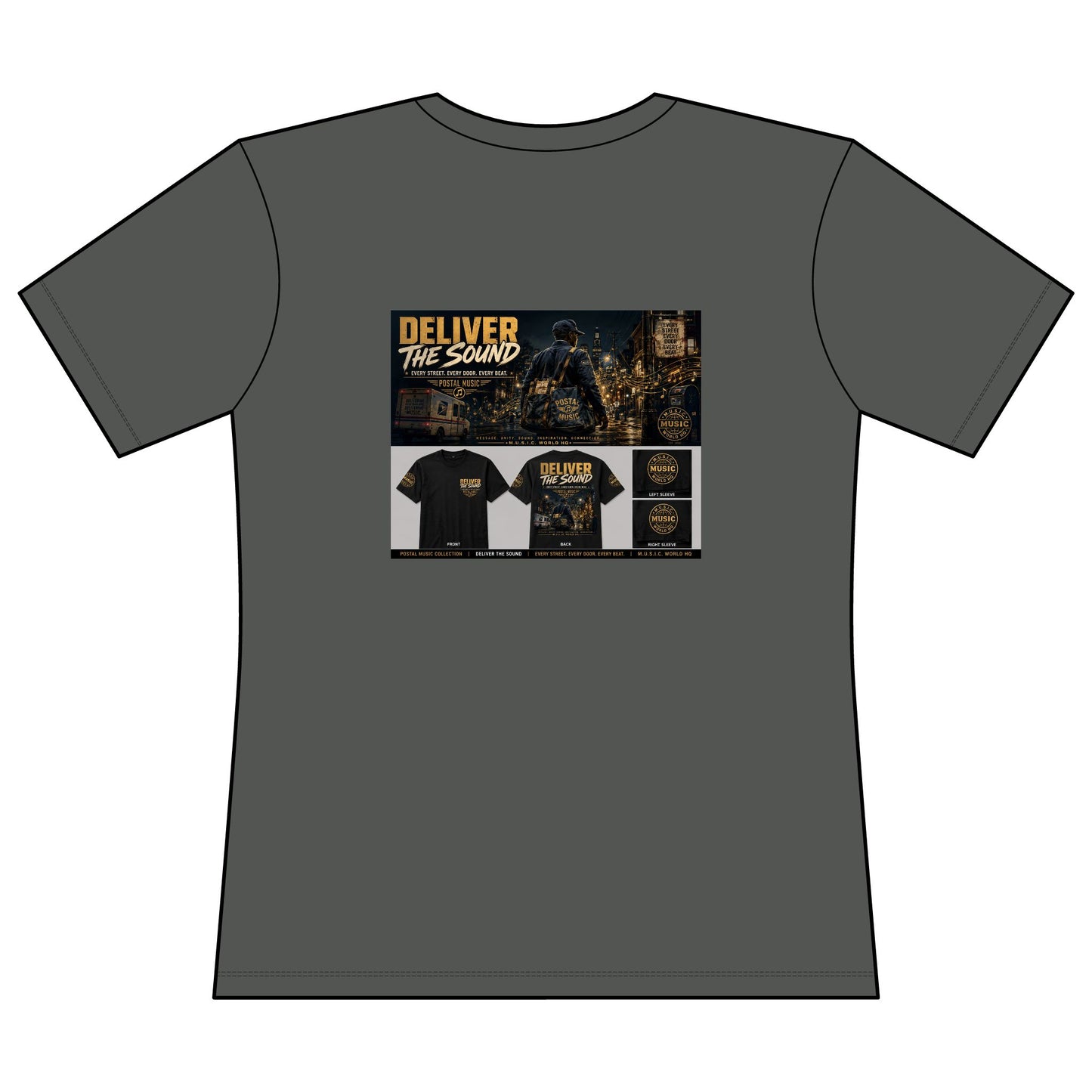Postal Music — Deliver the Sound — Women's Relaxed T-Shirt