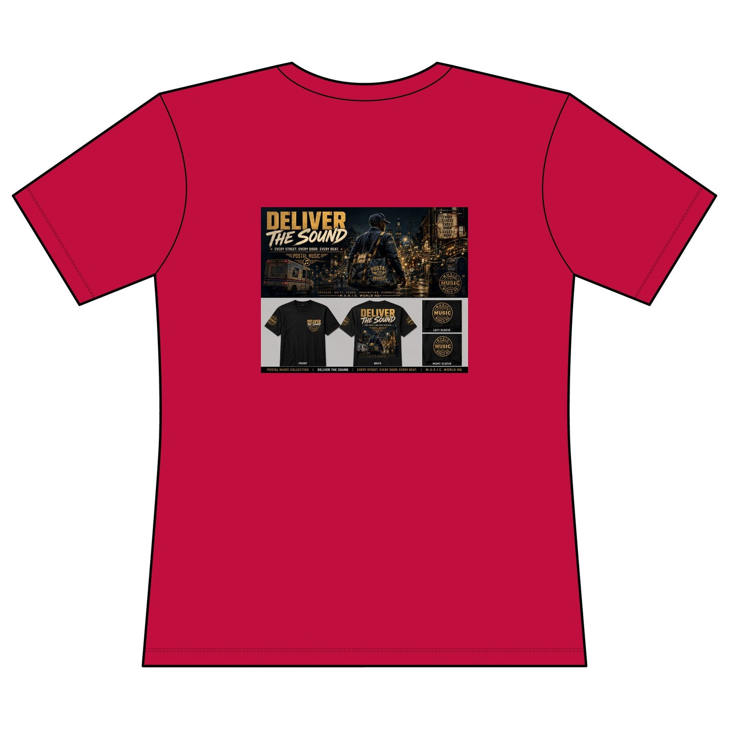 Postal Music — Deliver the Sound — Women's Relaxed T-Shirt