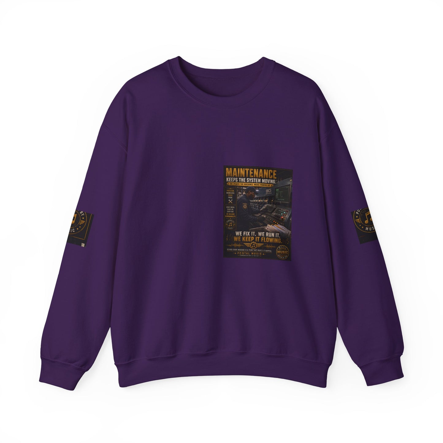 Postal Music — Maintenance Keeps the System Moving — Core Crewneck Sweatshirt