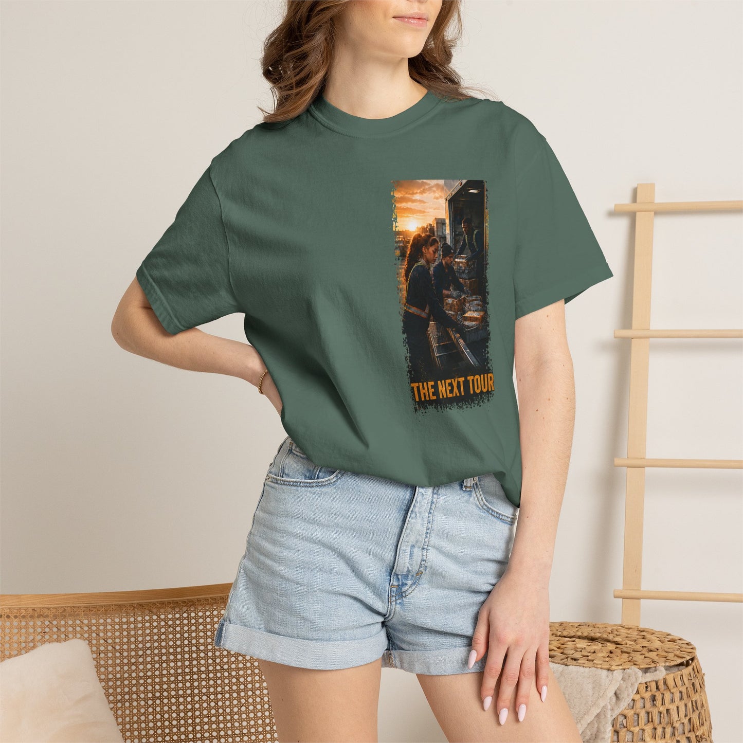Postal Music — The Next Tour Garment-Dyed T-Shirt — Color Group 1 of 4