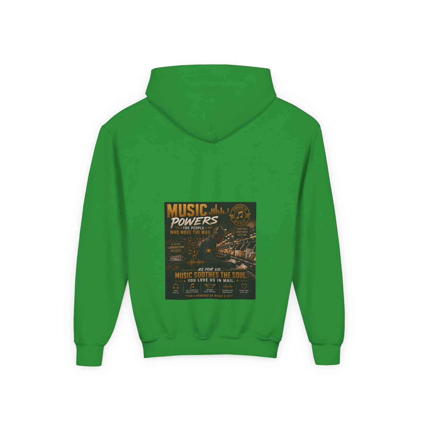 Postal Music — Music Powers the People — Youth Hoodie