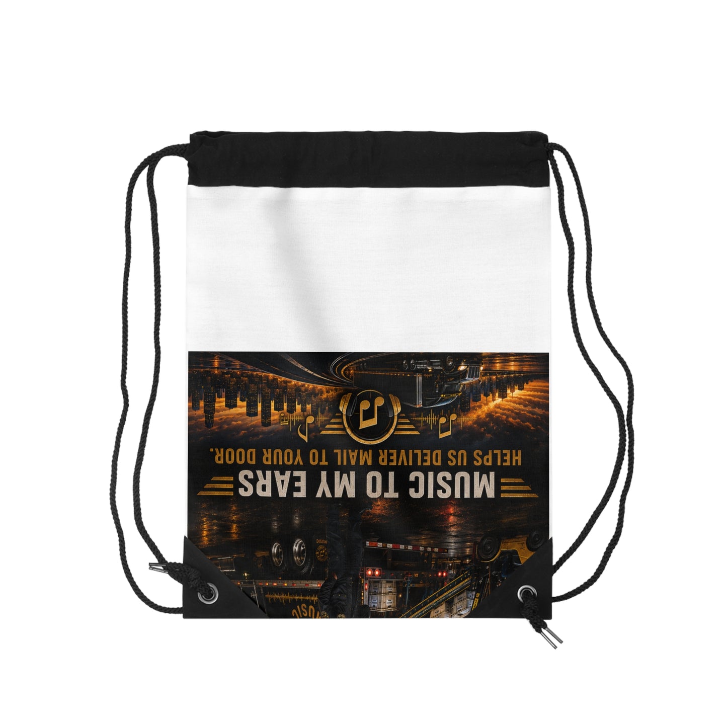 Postal Music — Music Is the Highway — Drawstring Backpack