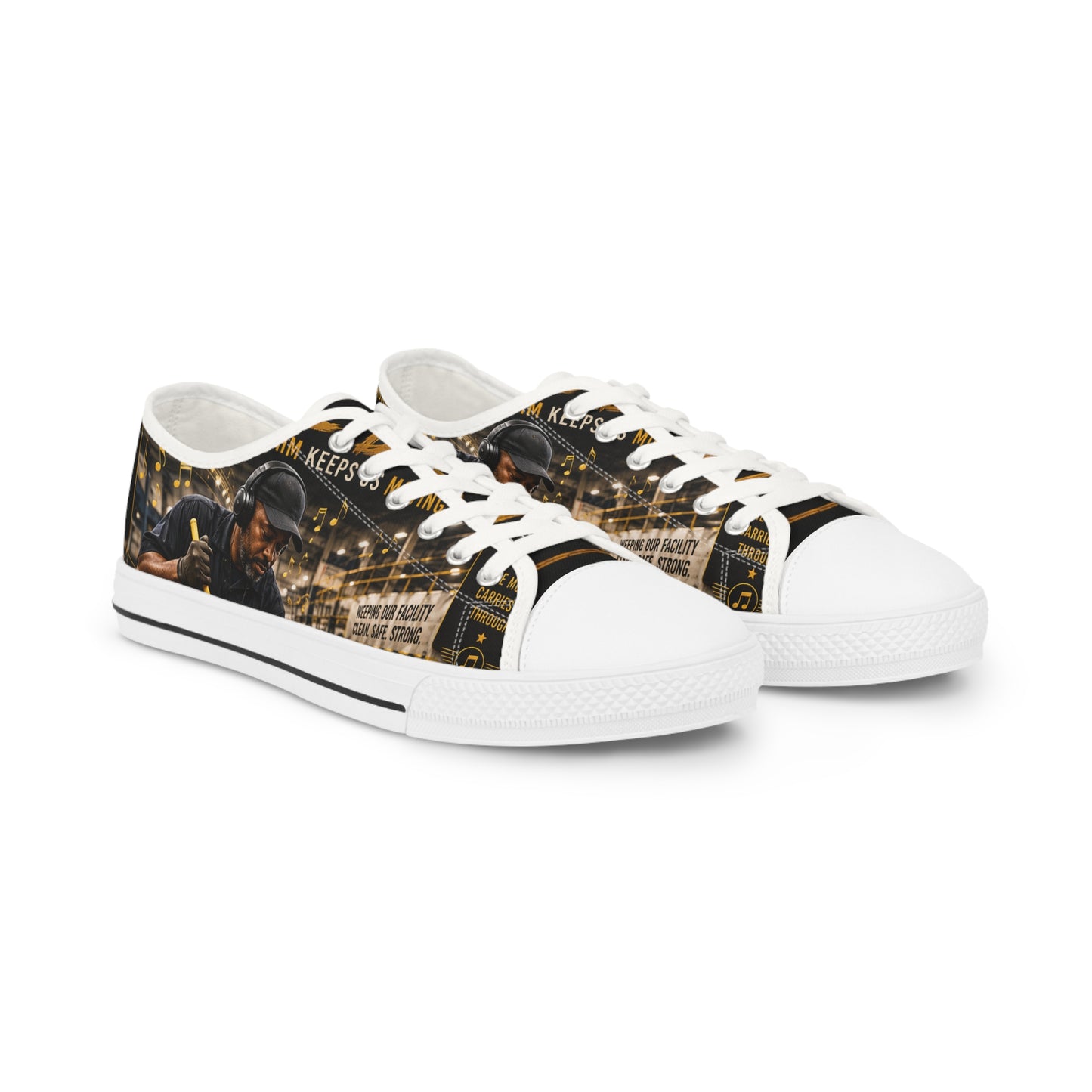 Cleaning to the Beat — Low-Top Sneakers