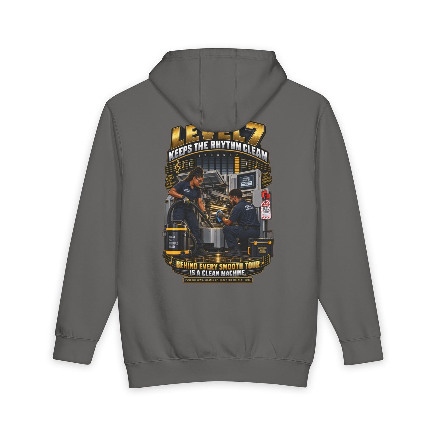 Postal Music - Level 7 Keeps the Rhythm Clean - Heavyweight Pullover Hoodie