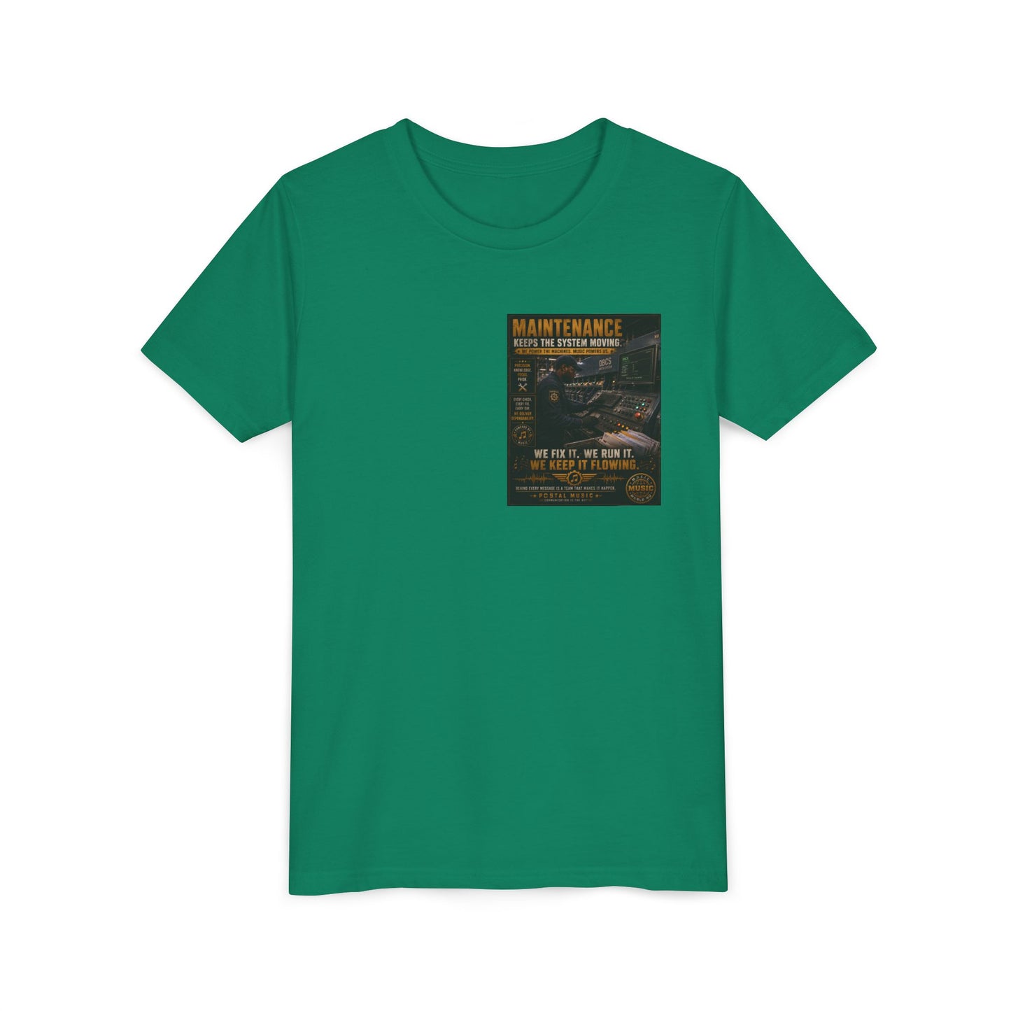 Postal Music — Maintenance Keeps the System Moving — Youth T-Shirt