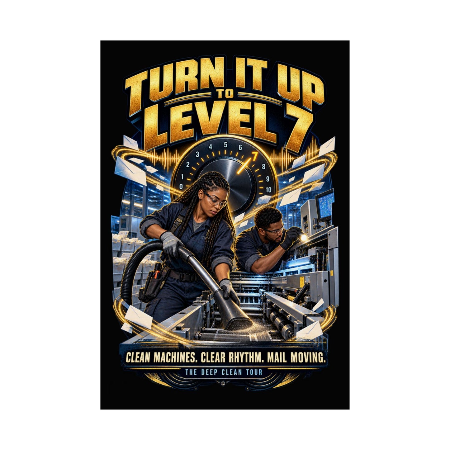Postal Music - Turn It Up to Level 7 - Premium Matte Poster