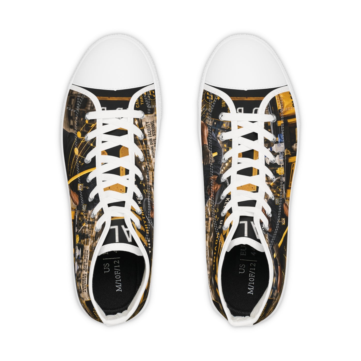 Cleaning to the Beat — High-Top Sneakers