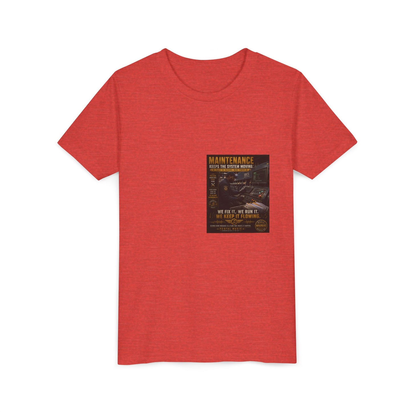 Postal Music — Maintenance Keeps the System Moving — Youth T-Shirt
