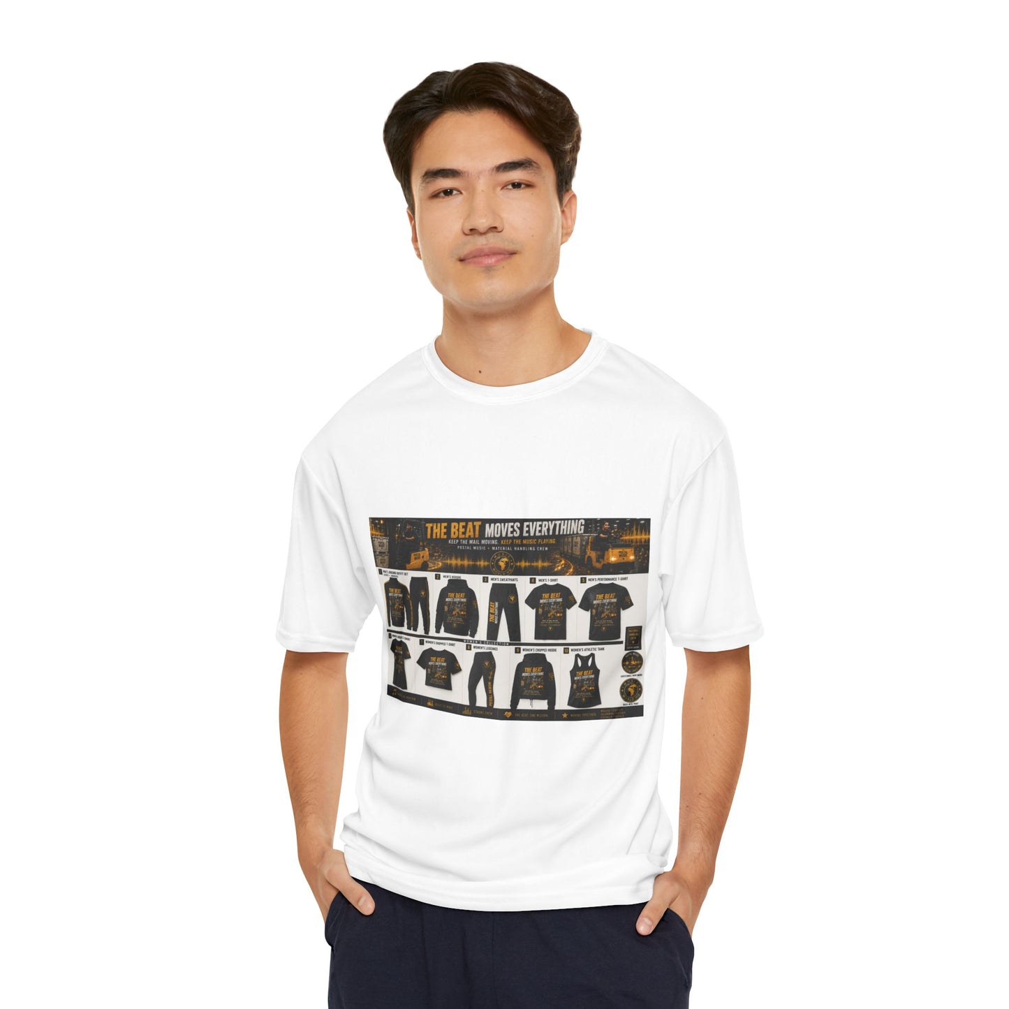 The Beat Moves Everything — Men's Performance Tee | Postal Music