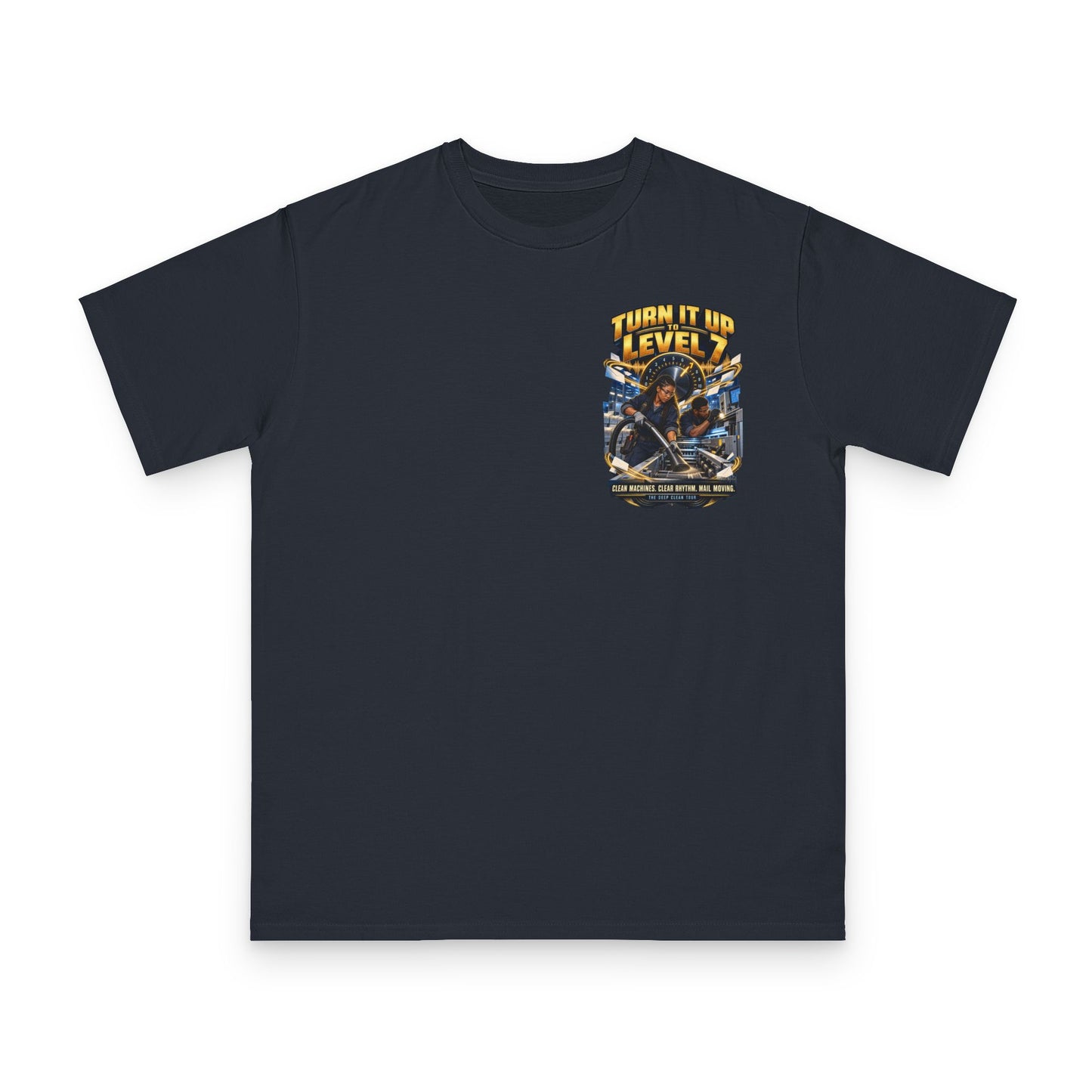 Postal Music - Turn It Up to Level 7 - Organic Cotton T-Shirt