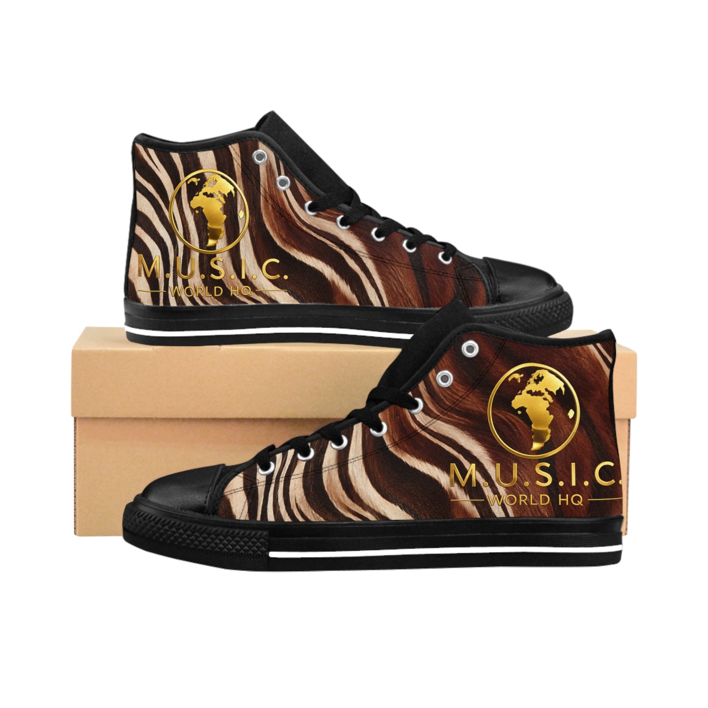 Wild by Design™ — Okapi Print High-Top Sneakers | Safari Heritage