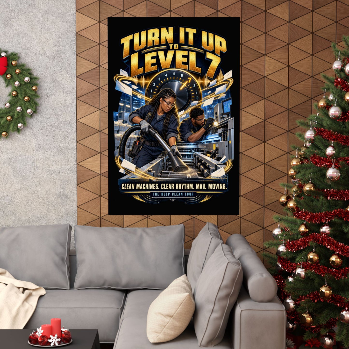 Postal Music - Turn It Up to Level 7 - Premium Matte Poster