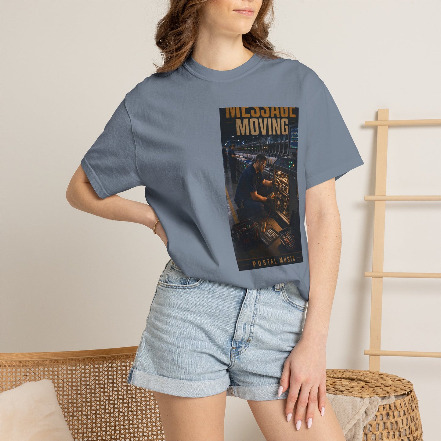 Postal Music — Keep the Message Moving — Garment-Dyed T-Shirt