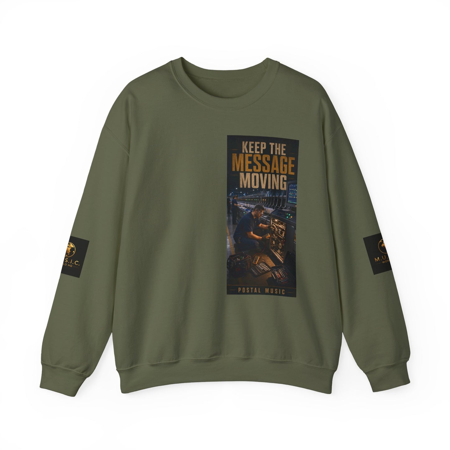 Postal Music — Keep the Message Moving — Core Crewneck Sweatshirt