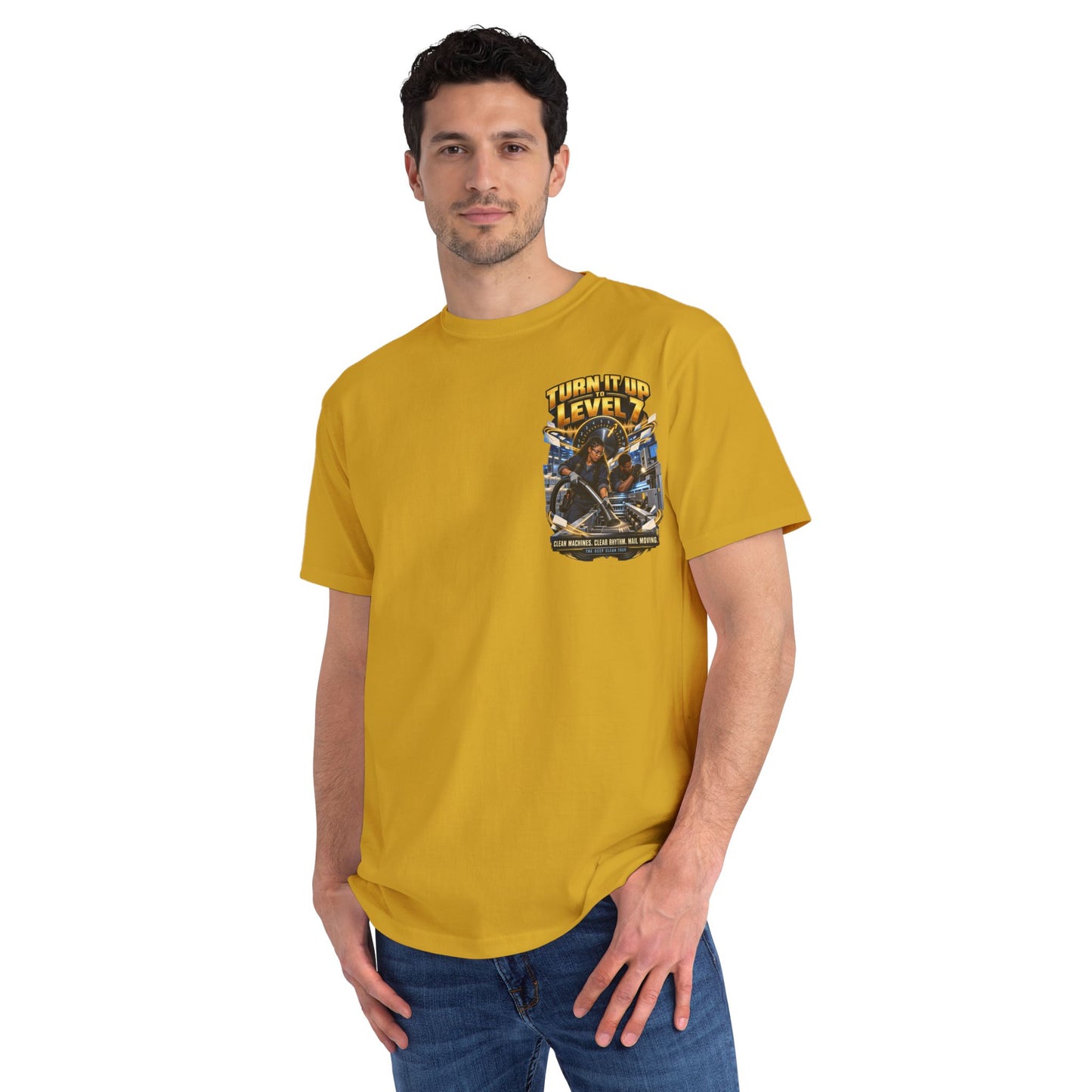 Postal Music - Turn It Up to Level 7 - Organic Cotton T-Shirt