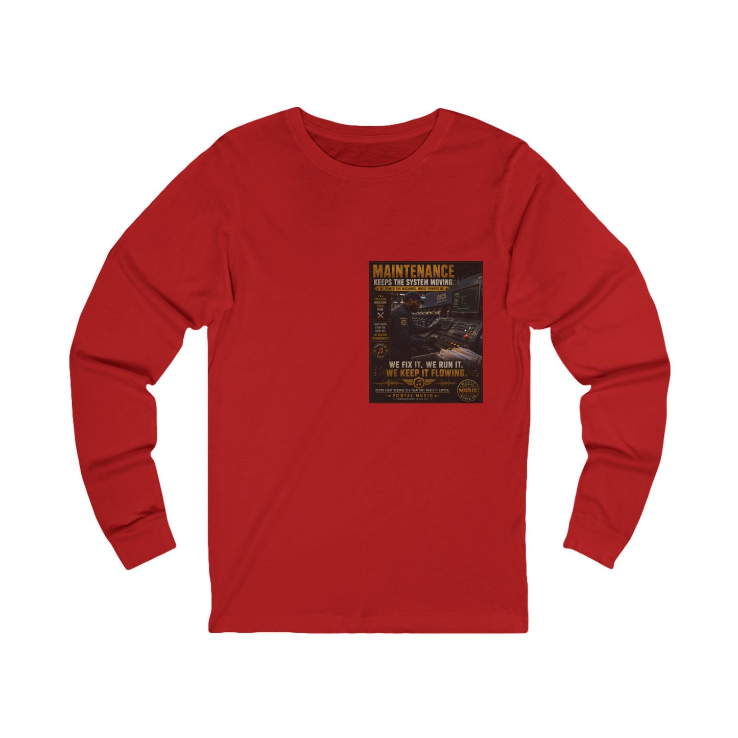 Postal Music — Maintenance Keeps the System Moving — Long-Sleeve T-Shirt