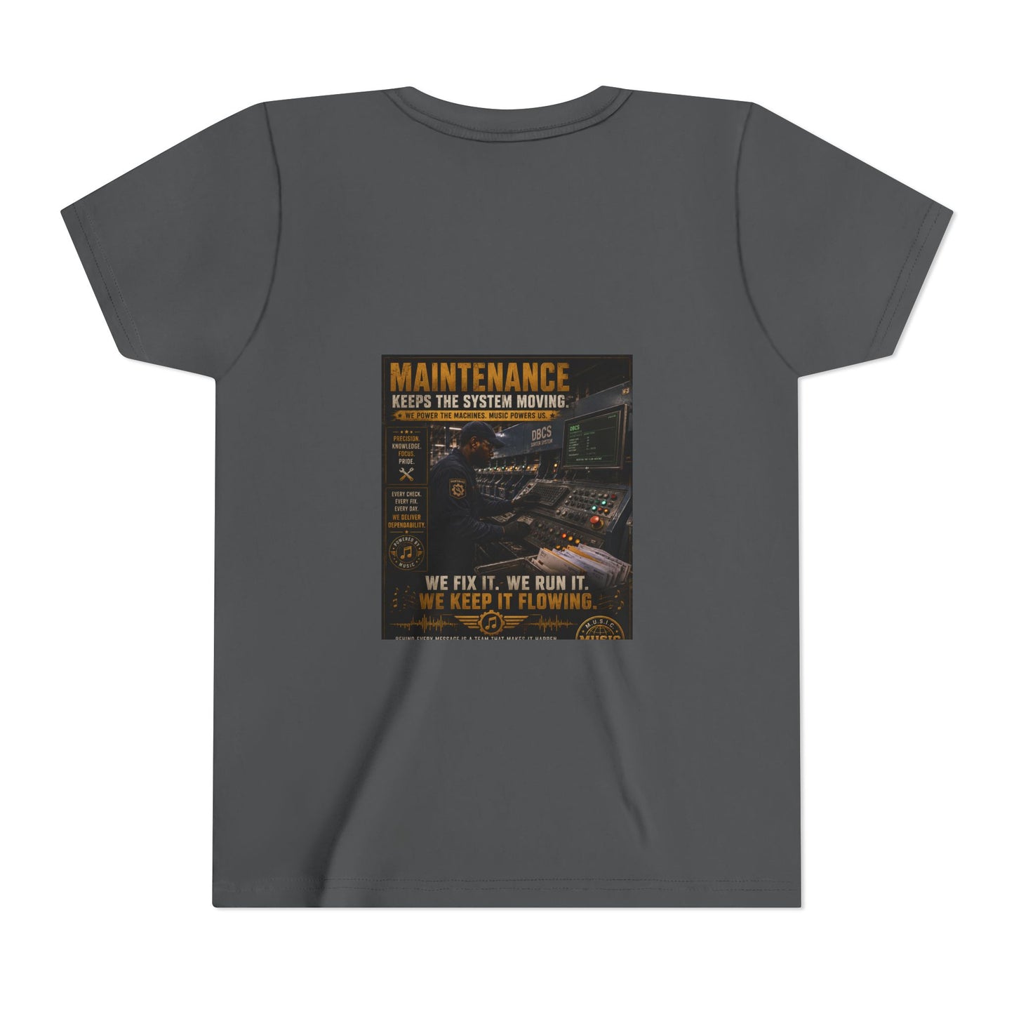 Postal Music — Maintenance Keeps the System Moving — Youth T-Shirt