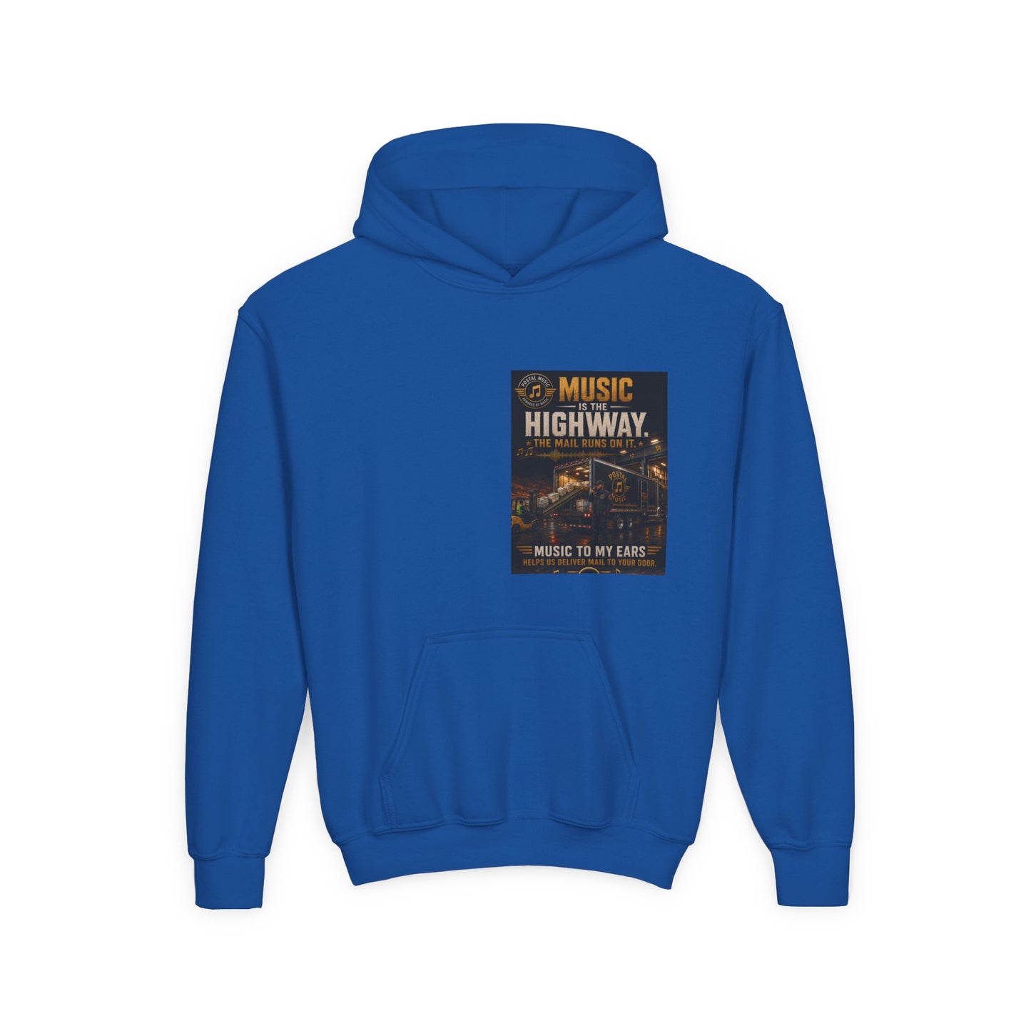Postal Music — Music Is the Highway — Youth Hoodie