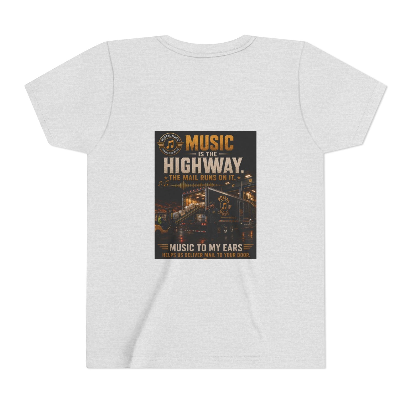 Postal Music — Music Is the Highway — Youth T-Shirt