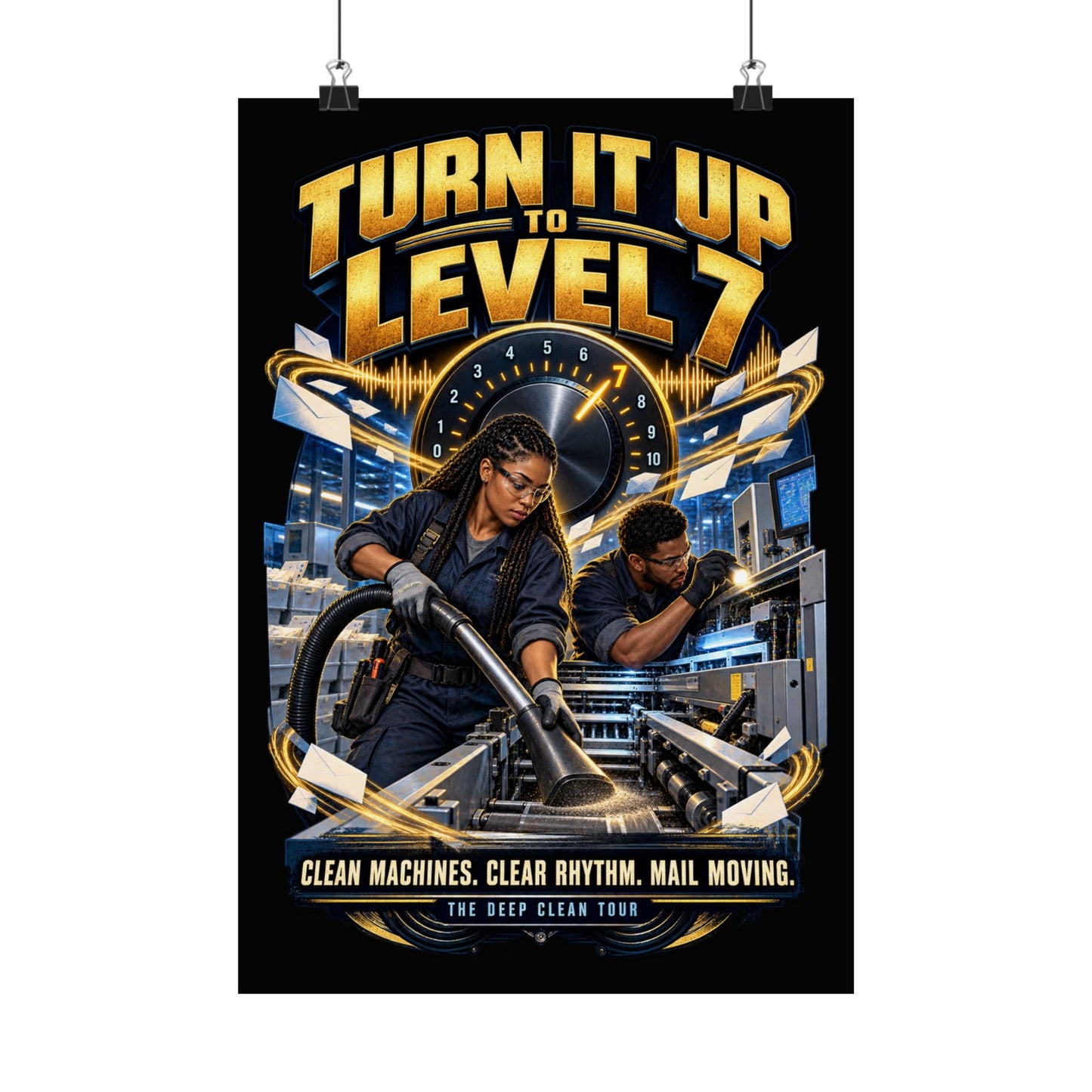 Postal Music - Turn It Up to Level 7 - Premium Matte Poster