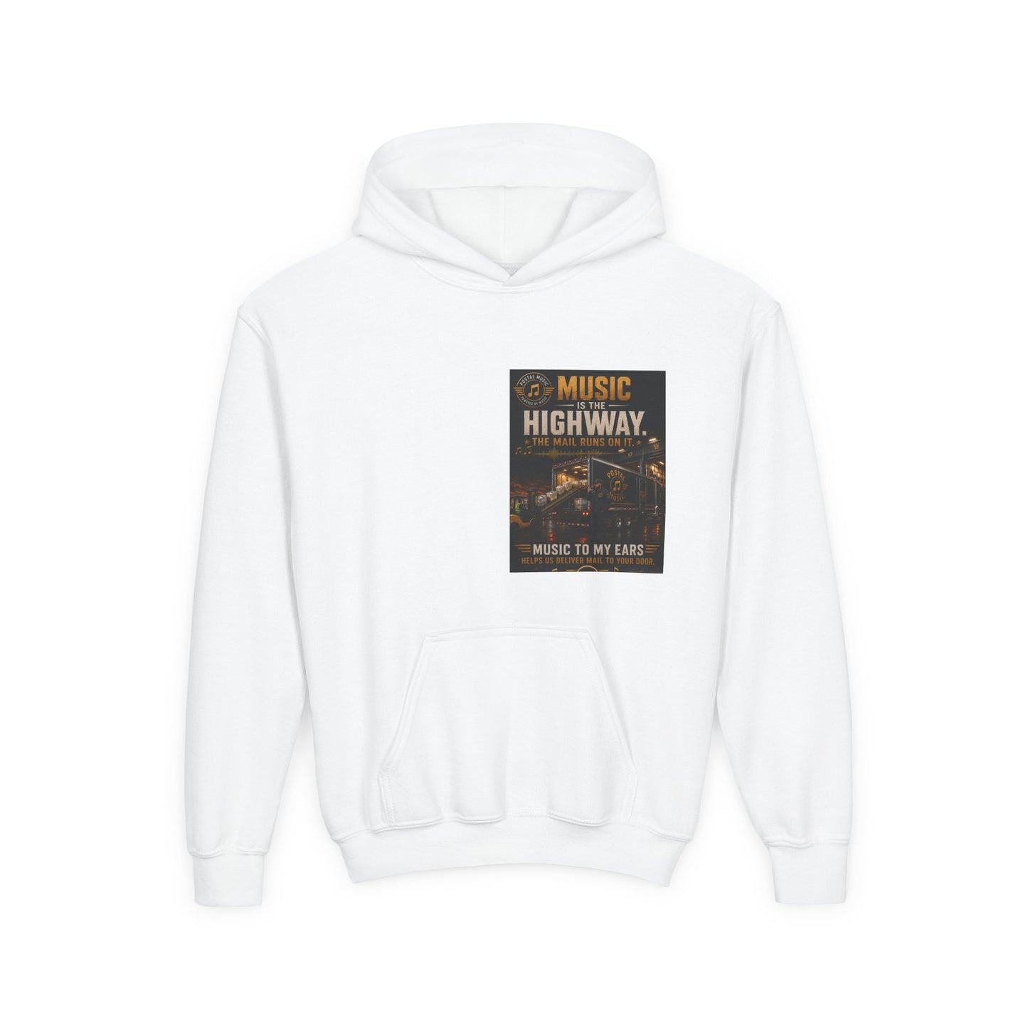 Postal Music — Music Is the Highway — Youth Hoodie