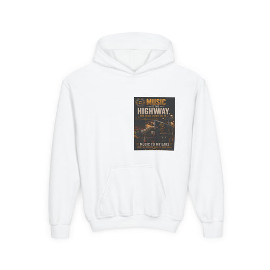 Postal Music — Music Is the Highway — Youth Hoodie