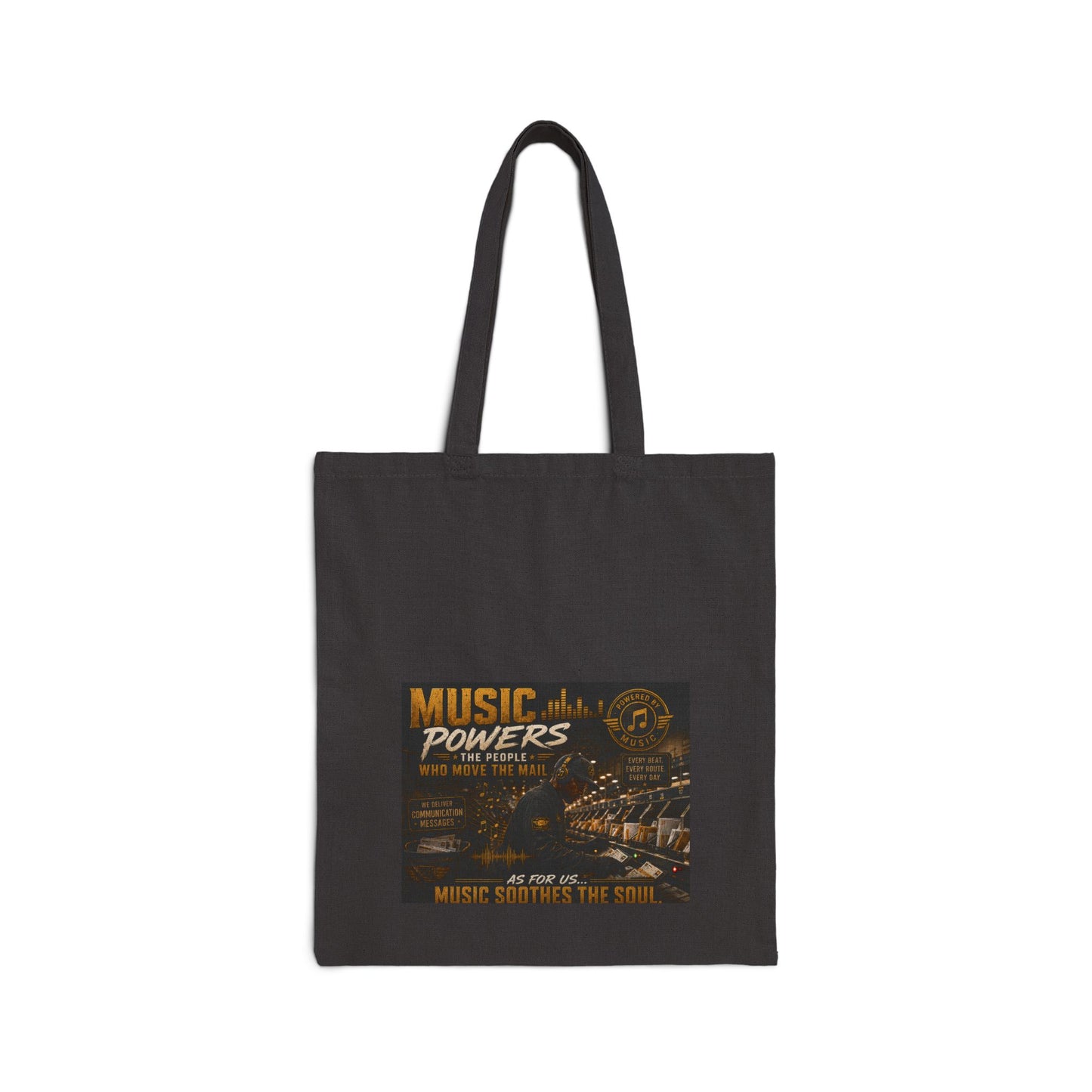 Postal Music — Music Powers the People — Canvas Tote