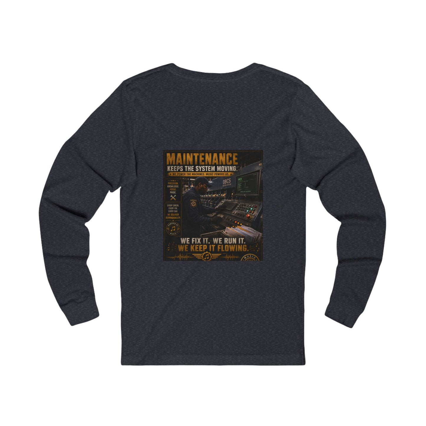 Postal Music — Maintenance Keeps the System Moving — Long-Sleeve T-Shirt