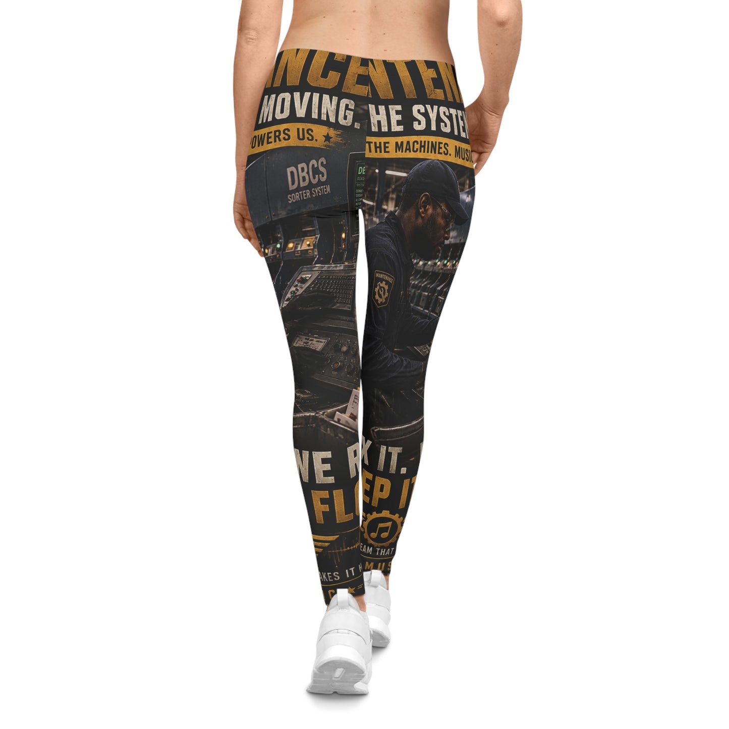 Postal Music — Maintenance Keeps the System Moving — Women's Casual Leggings (AOP)