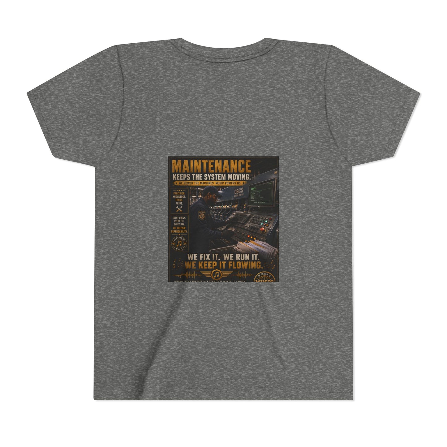 Postal Music — Maintenance Keeps the System Moving — Youth T-Shirt