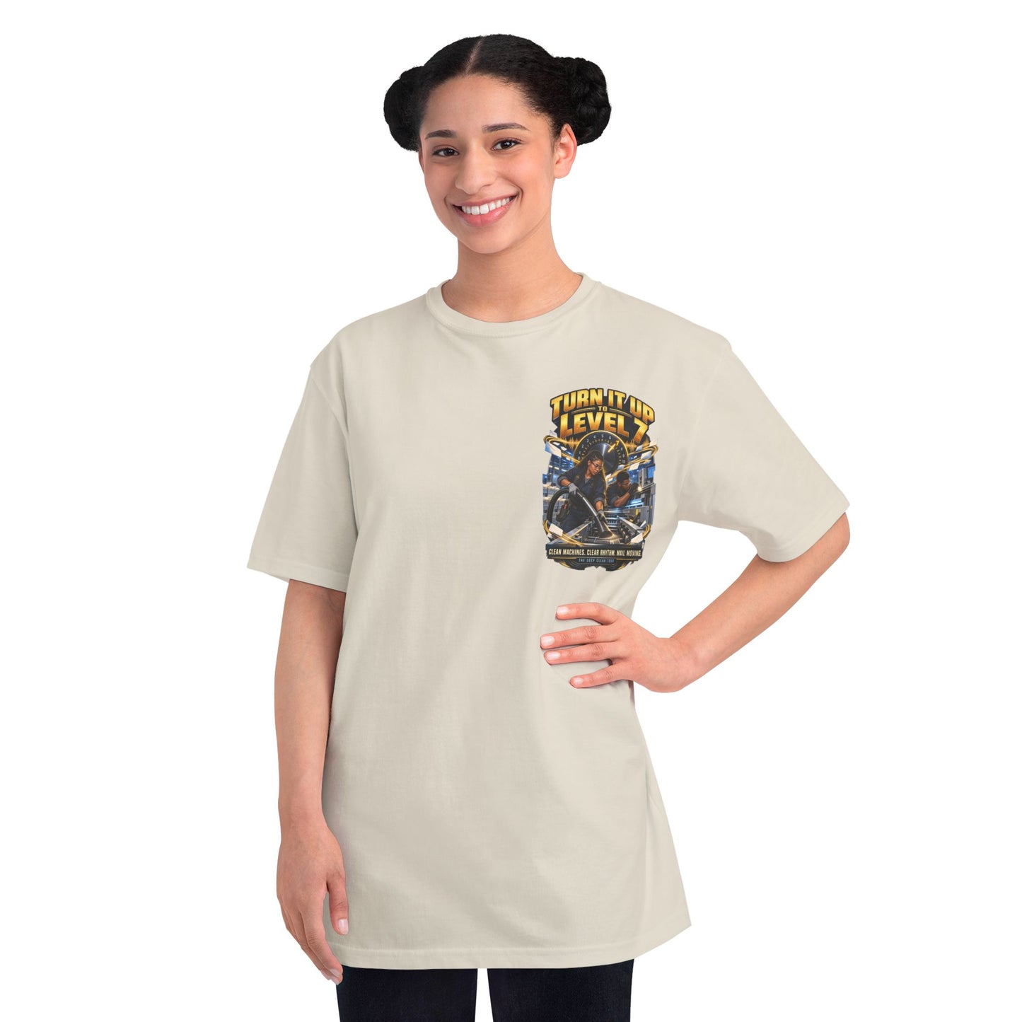 Postal Music - Turn It Up to Level 7 - Organic Cotton T-Shirt