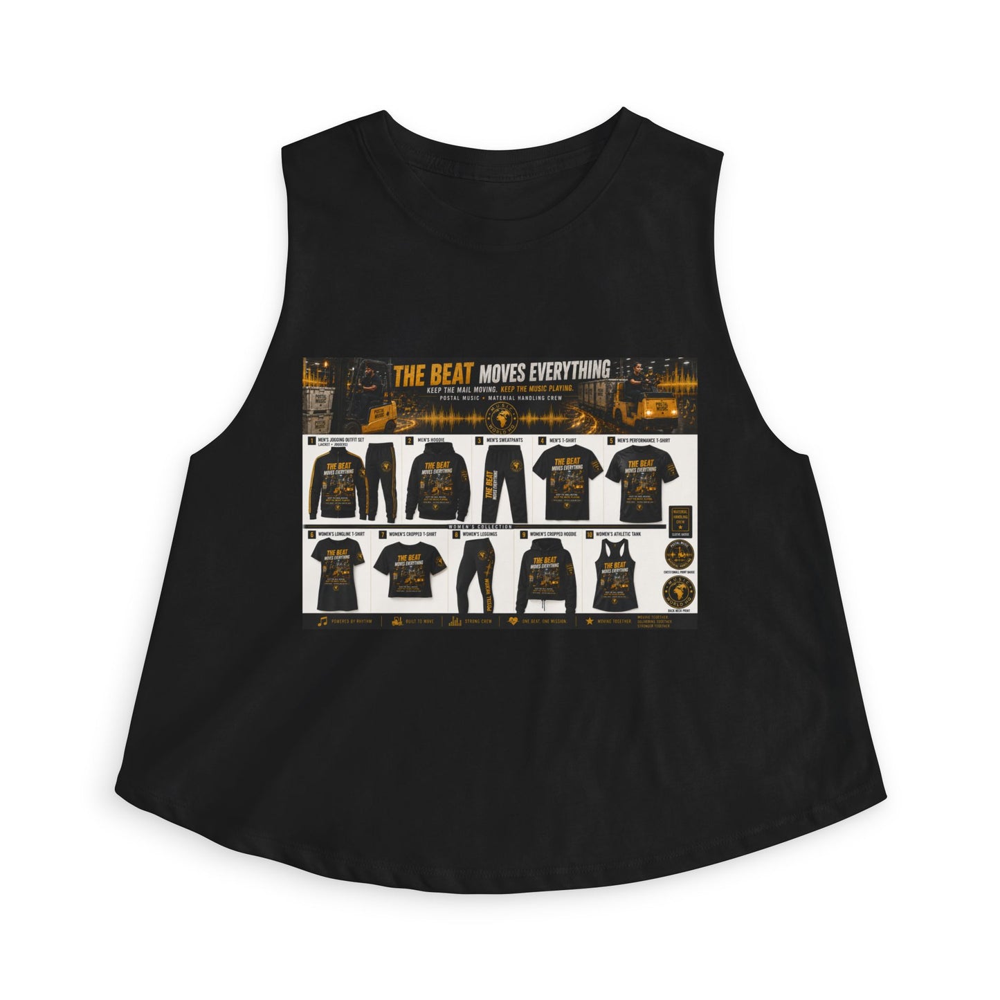 The Beat Moves Everything — Women's Cropped Tee | Postal Music