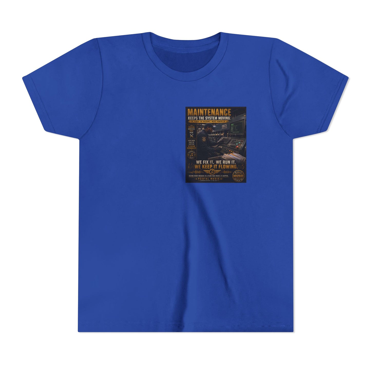 Postal Music — Maintenance Keeps the System Moving — Youth T-Shirt