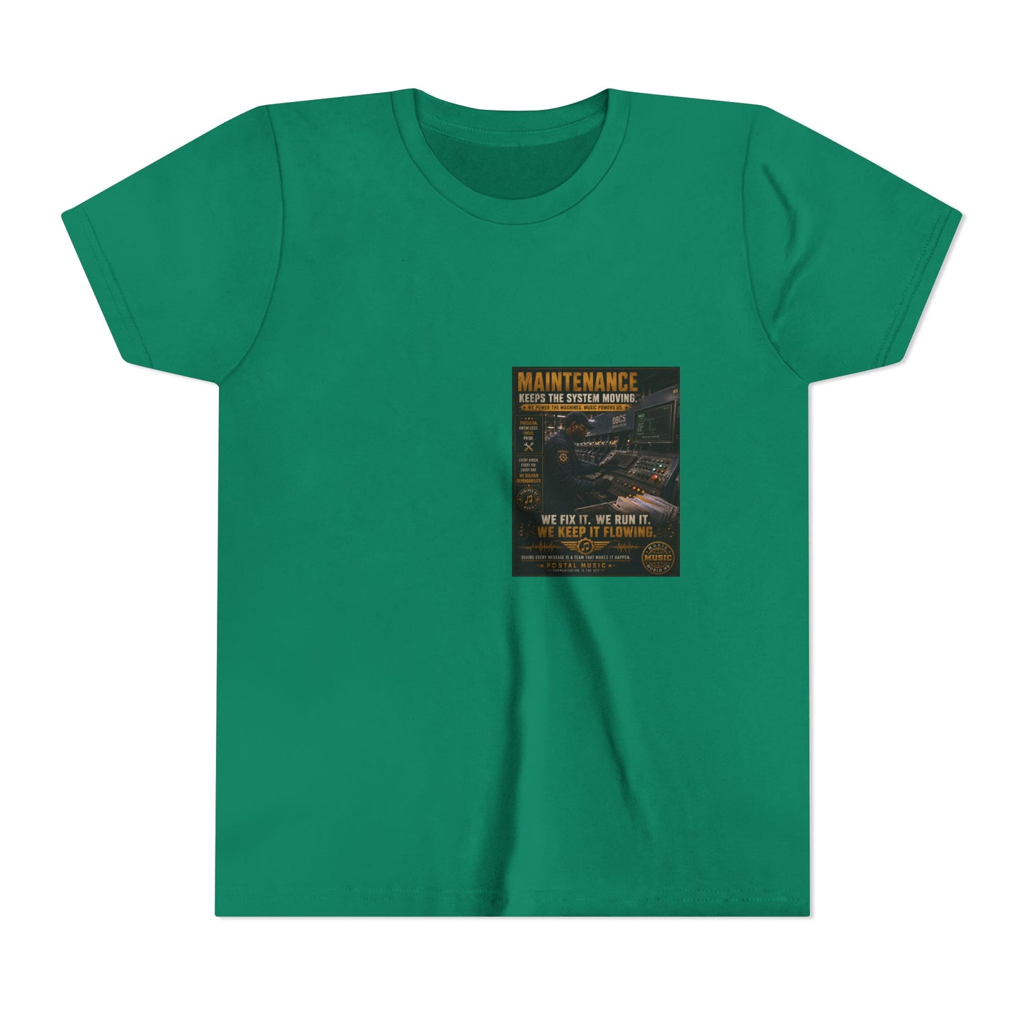 Postal Music — Maintenance Keeps the System Moving — Youth T-Shirt