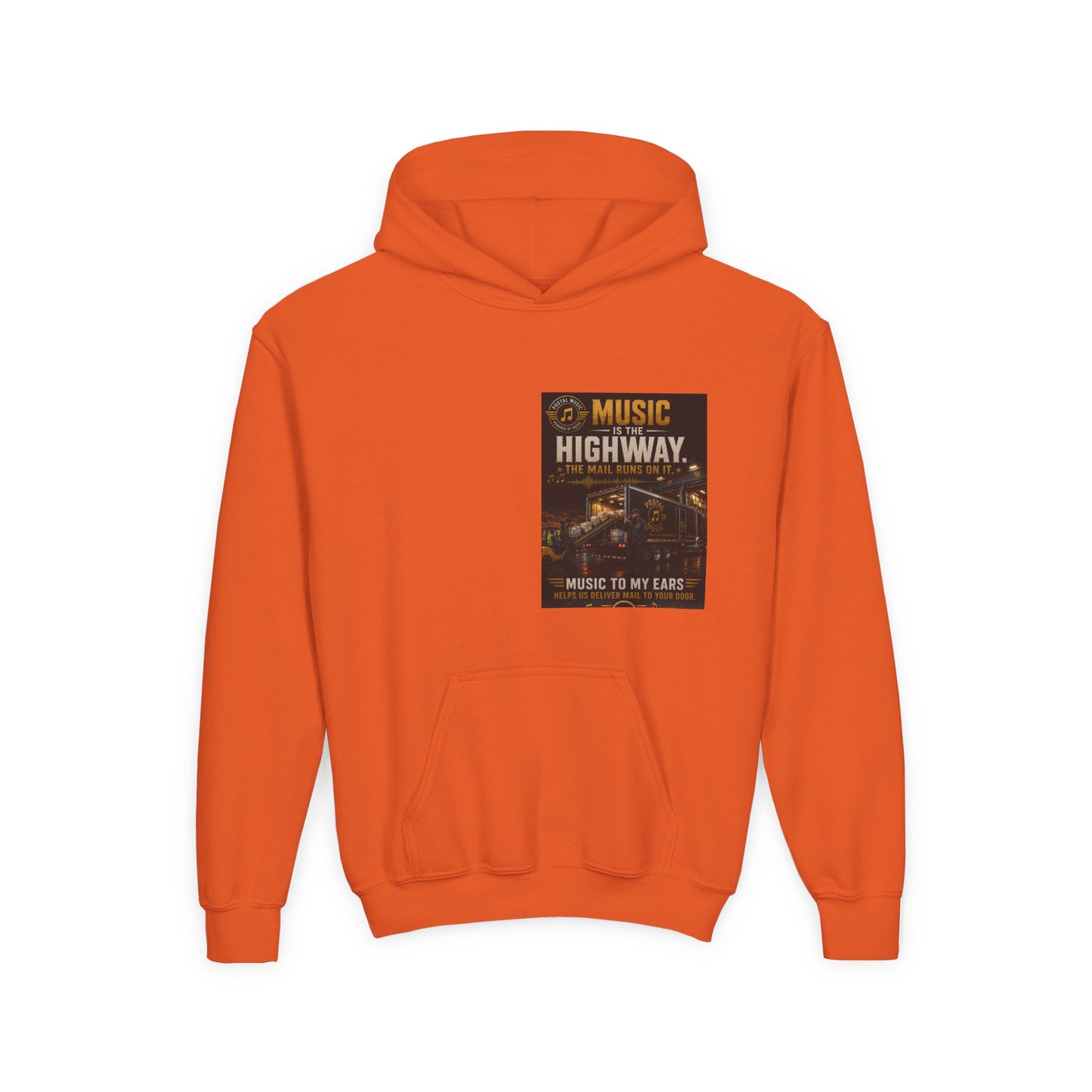 Postal Music — Music Is the Highway — Youth Hoodie