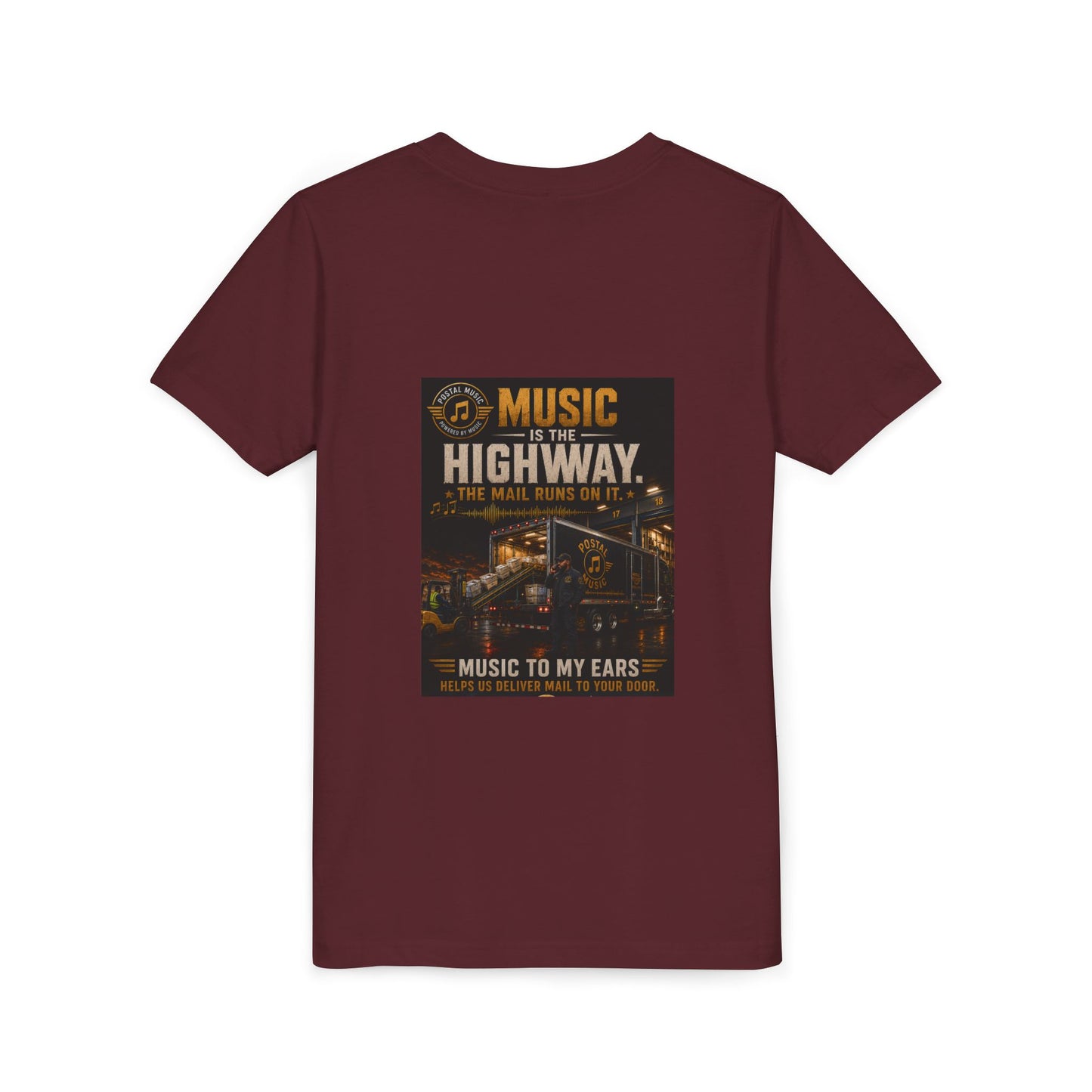 Postal Music — Music Is the Highway — Youth T-Shirt