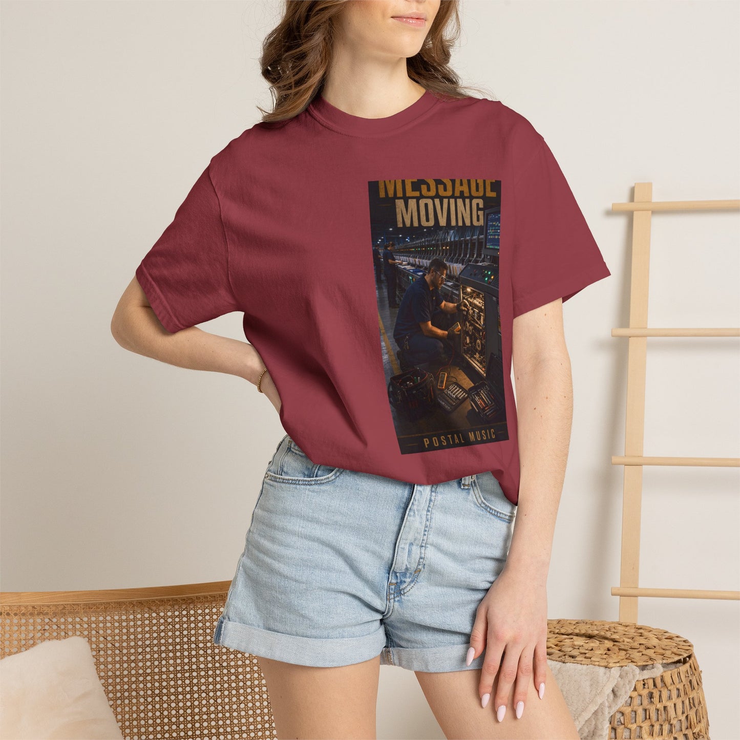 Postal Music — Keep the Message Moving — Garment-Dyed T-Shirt