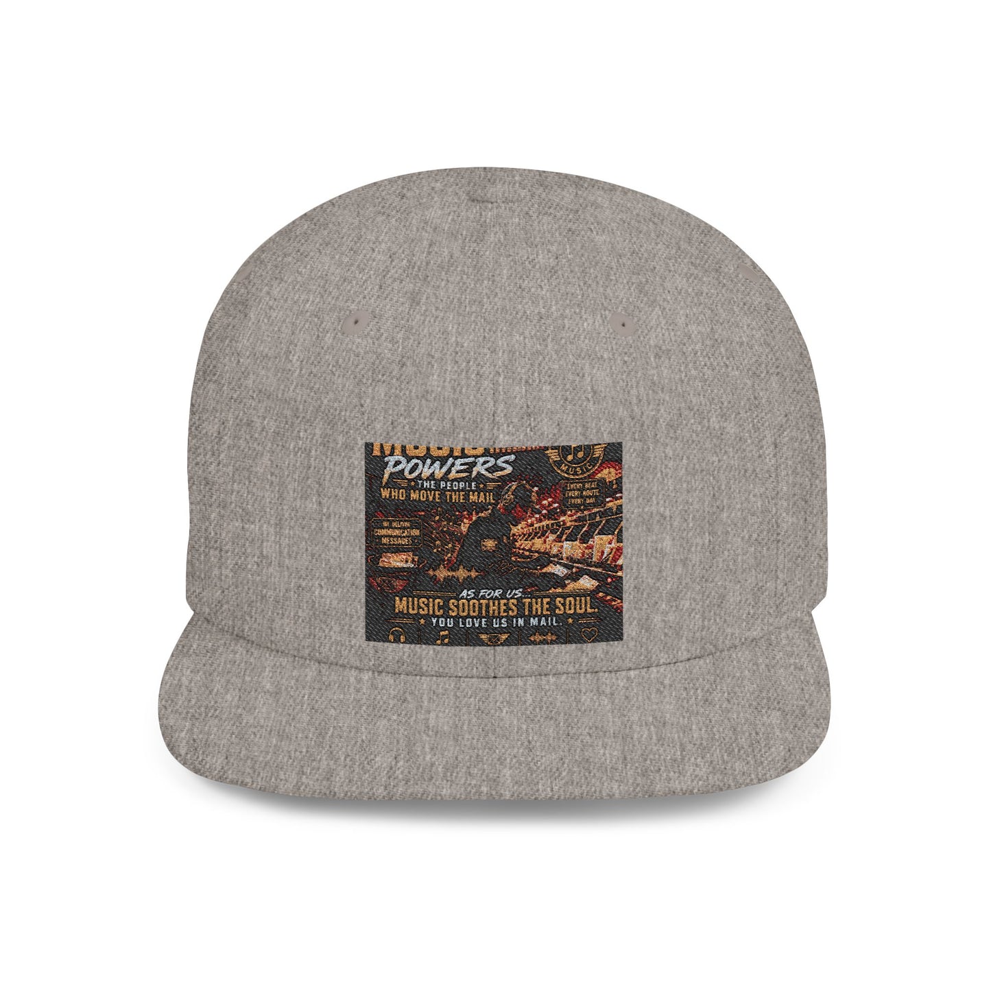 Postal Music — Music Powers the People — Flat-Bill Snapback