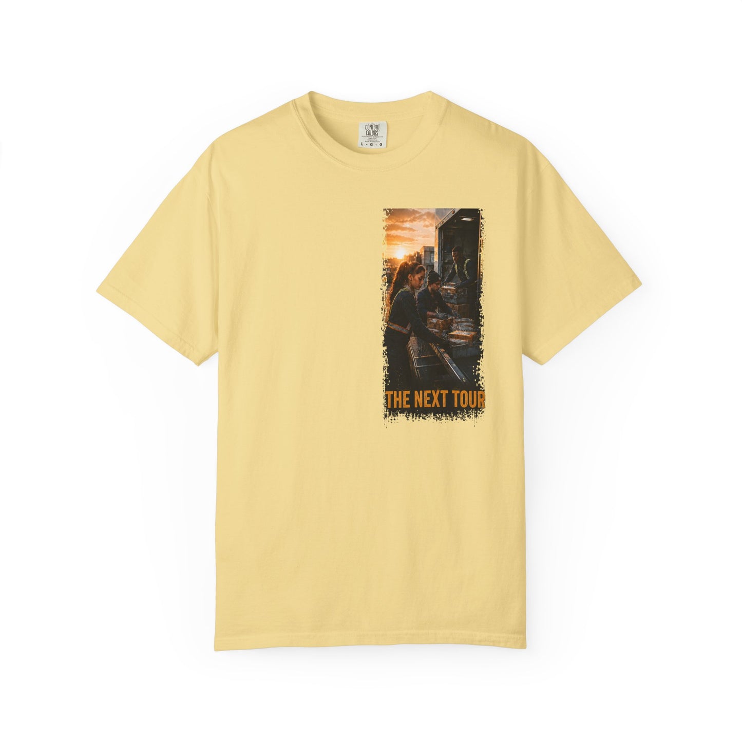 Postal Music — The Next Tour Garment-Dyed T-Shirt — Color Group 1 of 4