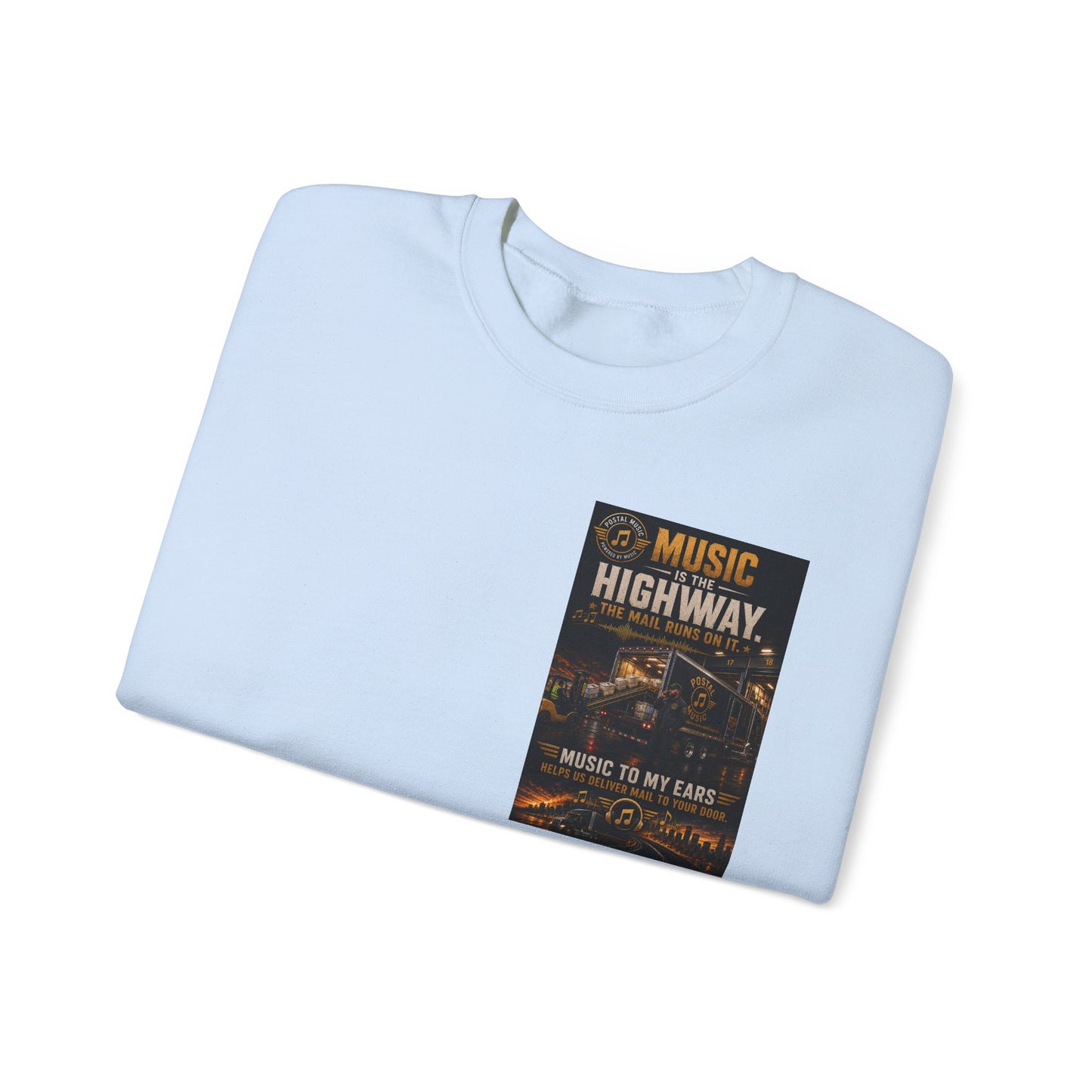 Postal Music — Music Is the Highway — Core Crewneck Sweatshirt