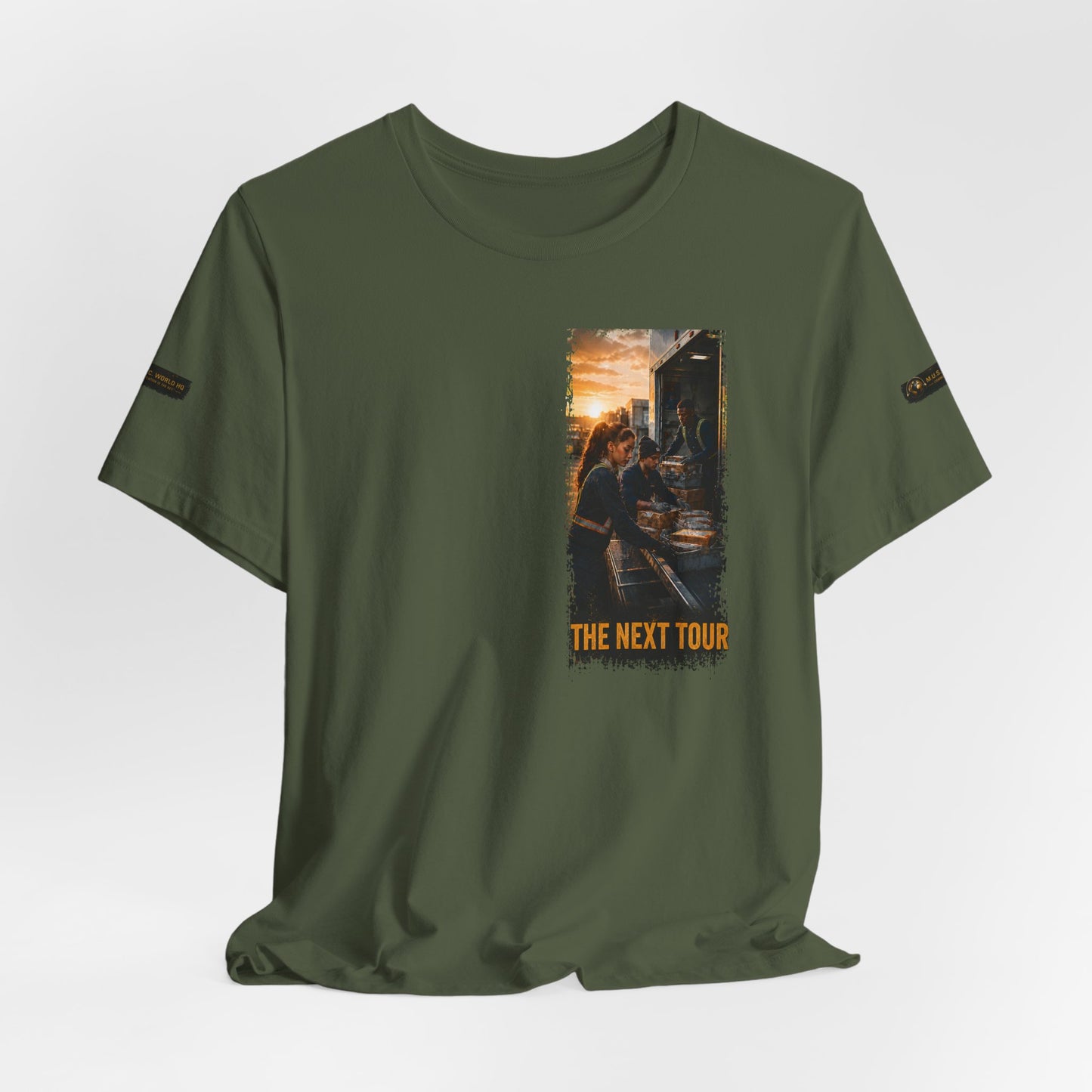 Postal Music — The Next Tour Premium Unisex T-Shirt — Color Group 8 of 11